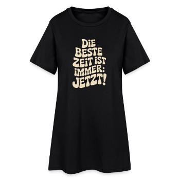Le meilleur moment est toujours en direct maintenant Carpe Diem - Robe T-shirt Femme - noir - Devant