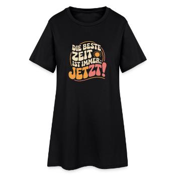 Le meilleur moment est toujours en direct maintenant Carpe Diem - Robe T-shirt Femme - noir - Devant
