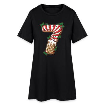 Christmas 7 Popsicle Mistletoe - Women’s T-Shirt Dress - black - Front