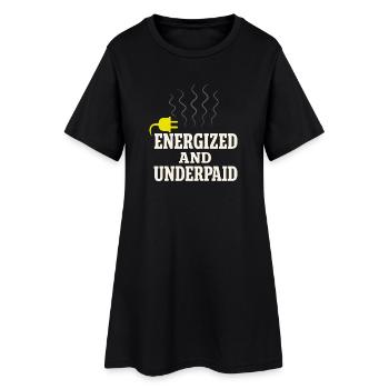 Apprenti électricien, étudiant dans le métier d’électricien - Robe T-shirt Femme - noir - Devant