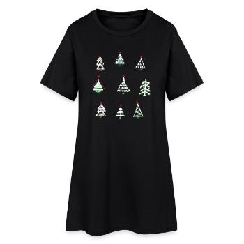 Noël blanc - Robe T-shirt Femme - noir - Devant