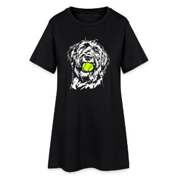 Briard Ball Balljunkie Chiens Wilsigns - Robe T-shirt Femme - noir - Devant