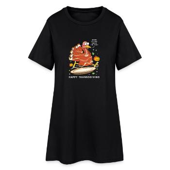 Papy Grand-père Thanksgiving Papa Père - Robe T-shirt Femme - noir - Devant