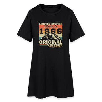 1966 Vintage Retro Geburtstagsgeschenk - Frauen T-Shirt-Kleid - Schwarz - Vorne