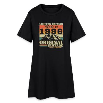 1996 Vintage Retro Geburtstagsgeschenk - Frauen T-Shirt-Kleid - Schwarz - Vorne