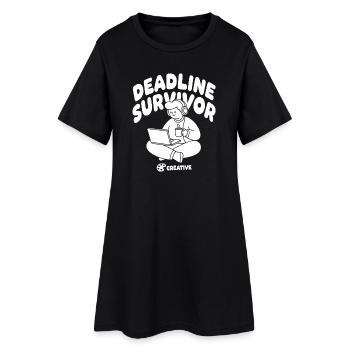 Deadline Survivor : Survivaliste créatif - Robe T-shirt Femme - noir - Devant