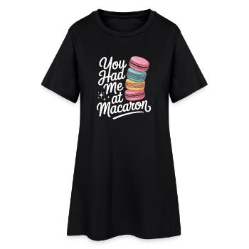 Macaron French Desserts - Women’s T-Shirt Dress - black - Front