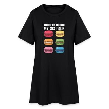 Macaron French Desserts - Women’s T-Shirt Dress - black - Front