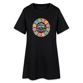 Macaron French Desserts - Women’s T-Shirt Dress - black - Front
