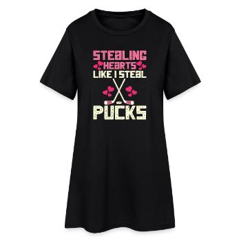 Hockey Eishockey Eishockeyspieler Geschenk - Women’s T-Shirt Dress - black - Front