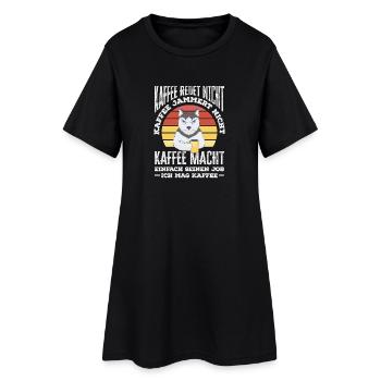 Le café ne parle pas, j’aime le café - Robe T-shirt Femme - noir - Devant