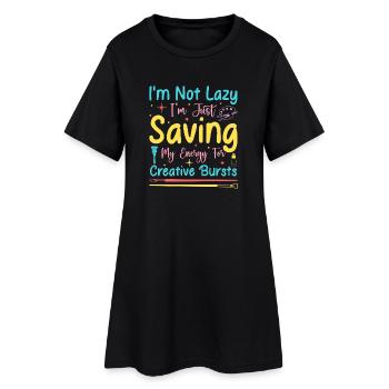 Artiste Peintre Graphique Pas paresseux Juste sauver des arts - Robe T-shirt Femme - noir - Devant