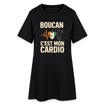 Boucan c'est mon cardio – Humour ivoirien - Women’s T-Shirt Dress - black - Front