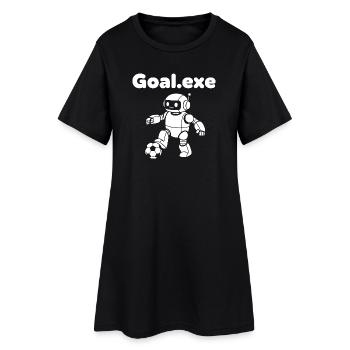 Robot de football robot - Robe T-shirt Femme - noir - Devant
