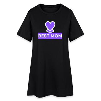 Meilleur emblème de cœur de maman - Robe T-shirt Femme - noir - Devant