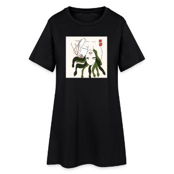 Mamoja - Robe T-shirt Femme - noir - Devant