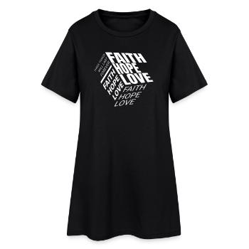 Foi Espoir Amour - Robe T-shirt Femme - noir - Devant