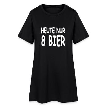Bier - Frauen T-Shirt-Kleid - Schwarz - Vorne