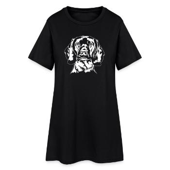 Bayerischer Gebirgsschweißhund Portrait Wilsigns - Frauen T-Shirt-Kleid - Schwarz - Vorne