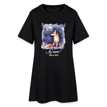 Fox Bible Verse Christian - Robe T-shirt Femme - noir - Devant