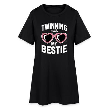 Meilleur ami disant drôle partenaire look cadeau - Robe T-shirt Femme - noir - Devant