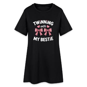 Meilleur ami disant drôle partenaire look cadeau - Robe T-shirt Femme - noir - Devant
