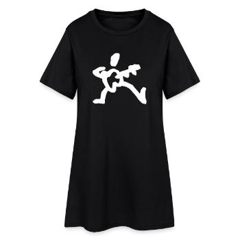 Braconnier-blanc - Robe T-shirt Femme - noir - Devant