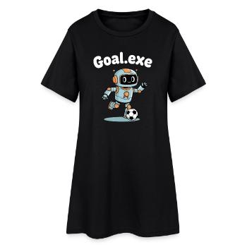 Goal.Exe Roboter Fußball - Frauen T-Shirt-Kleid - Schwarz - Vorne