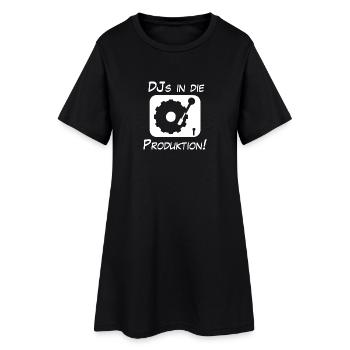 DJ en production - Robe T-shirt Femme - noir - Devant