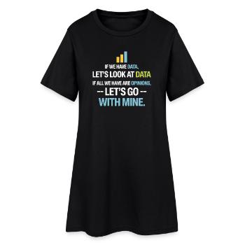 Regardons les données - Data Science Statistiques Données - Robe T-shirt Femme - noir - Devant