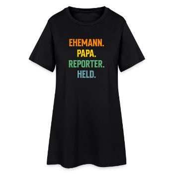 Journaliste d’investigation Journaliste Mari Papa - Robe T-shirt Femme - noir - Devant