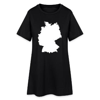Germany Map Silhouette Contour - Women’s T-Shirt Dress - black - Front