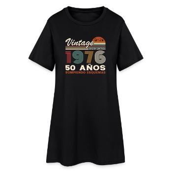 50ème Anniversaire 50 Ans Millésime 1976 - Robe T-shirt Femme - noir - Devant