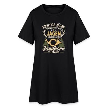 Chasse Cor Chasseur Chasse Cor Souffleur Chasse Chasse - Robe T-shirt Femme - noir - Devant