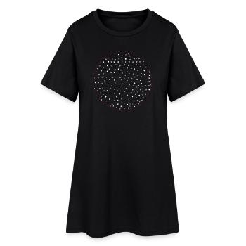 Neige - Robe T-shirt Femme - noir - Devant