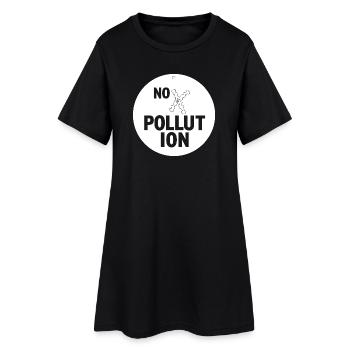 PAS DE POLLUTION - Robe T-shirt Femme - noir - Devant