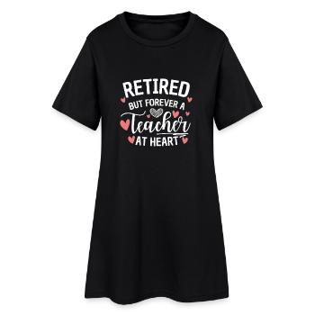 Enseignant à la retraite dans l’âme - Robe T-shirt Femme - noir - Devant