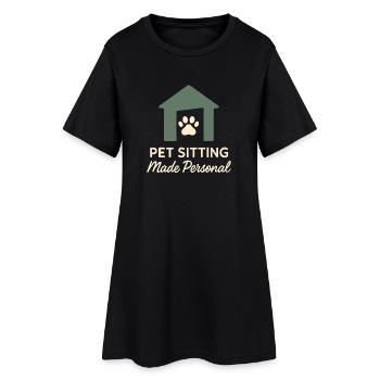 Hundesitter Haustierversorgungsdienst - Frauen T-Shirt-Kleid - Schwarz - Vorne