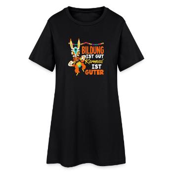 L’éducation est bonne drôle carnaval helau carnaval - Robe T-shirt Femme - noir - Devant