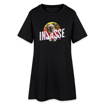 Détenu Rétro Carlin Drôle Carnaval Helau - Robe T-shirt Femme - noir - Devant