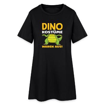 Déguisement Dino Drôle Carnaval Helau Carnaval Alaaf - Robe T-shirt Femme - noir - Devant