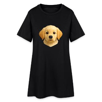Süßer Golden Retriever Welpe – Polygon Hundedesign - Frauen T-Shirt-Kleid - Schwarz - Vorne