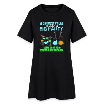 Chimie Chimiste Professeur de chimie - Robe T-shirt Femme - noir - Devant
