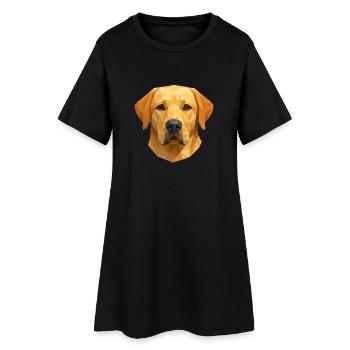 Polygon Labrador Retriever Geschenk - Frauen T-Shirt-Kleid - Schwarz - Vorne