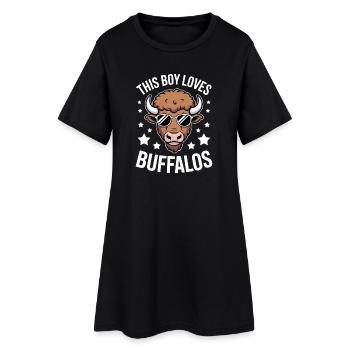 Buffalo Dire les gars drôle Buffalo cadeau - Robe T-shirt Femme - noir - Devant