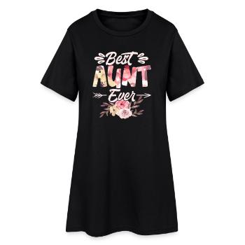 Aunt Gift Best Aunt In The World - Women’s T-Shirt Dress - black - Front