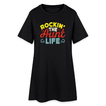 Aunt Gift Best Aunt In The World - Women’s T-Shirt Dress - black - Front