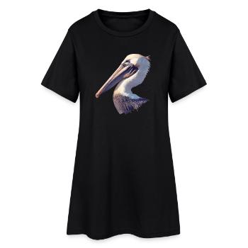 Pélicans Pélican - Robe T-shirt Femme - noir - Devant