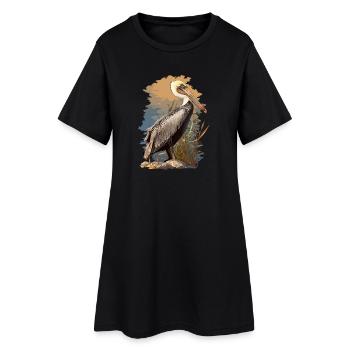 Pélicans Pélican - Robe T-shirt Femme - noir - Devant
