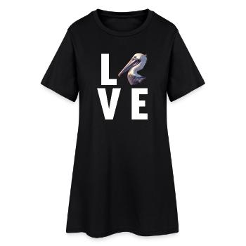 Pélicans Pélican - Robe T-shirt Femme - noir - Devant